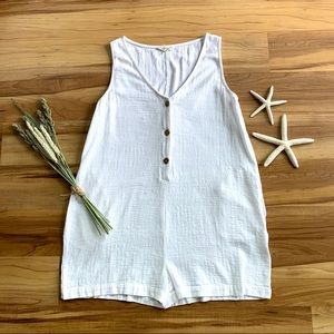 Grade & Gather Button Up Sleeveless Romper